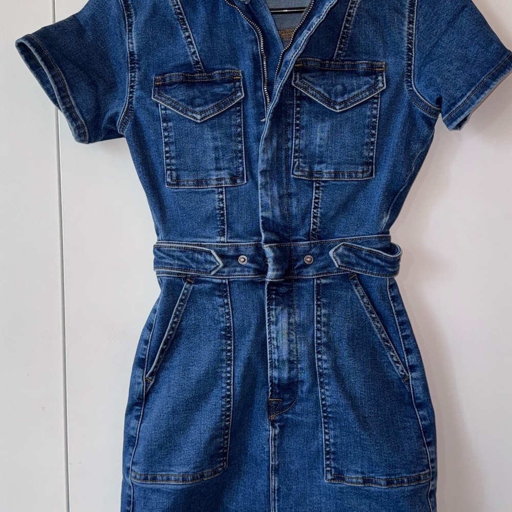 Good American - Fit For Success Denim Mini Dress